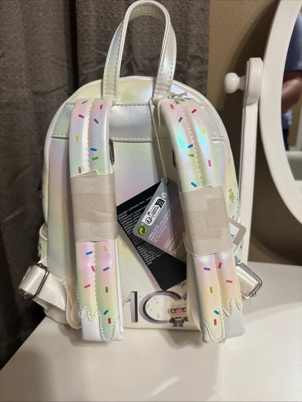 Loungefly Iridescent White Disney Mickey & Friends Mini Backpack